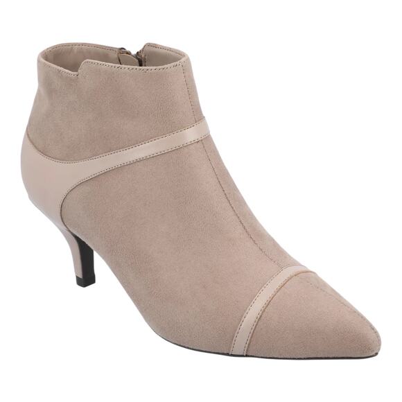 Journee Women's Embrie Two Tone Kitten Heel Dress Booties Taupe Size 12 M - Picture 1 of 4